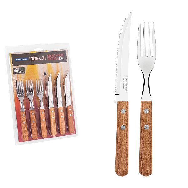 Faqueiro Inox Churrasco Tramontina - 12 Peças