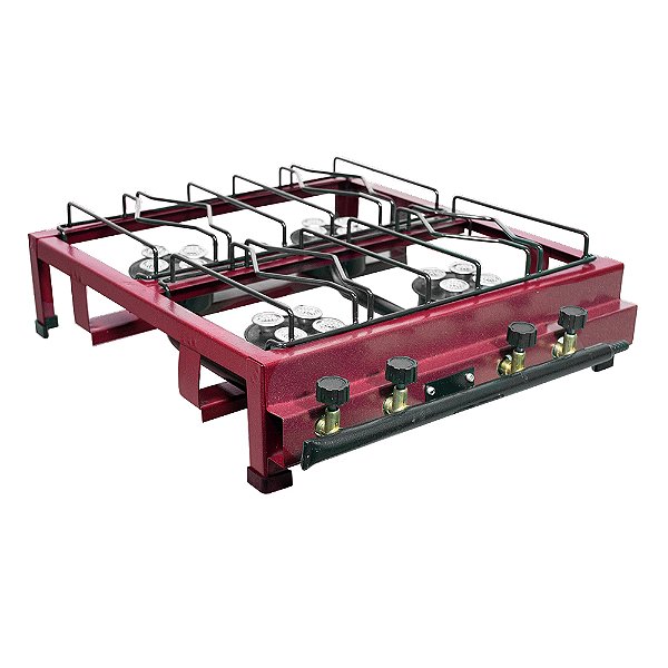 Fogão semi industrial lx alta pressão 4 bocas sem mangueira com caixa