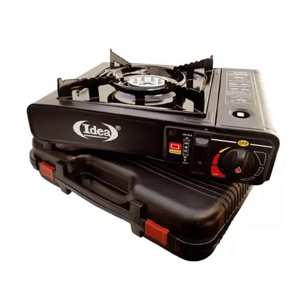 Fogão Fogareiro Portátil a Gás Butano/GLP 1 boca Com Maleta