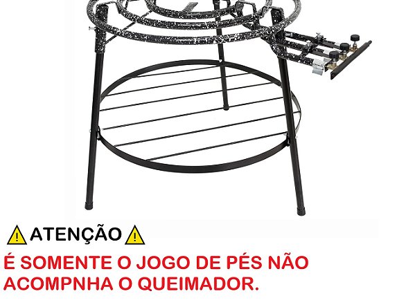 Conjunto Pés Fogareiro Paellera Tripla