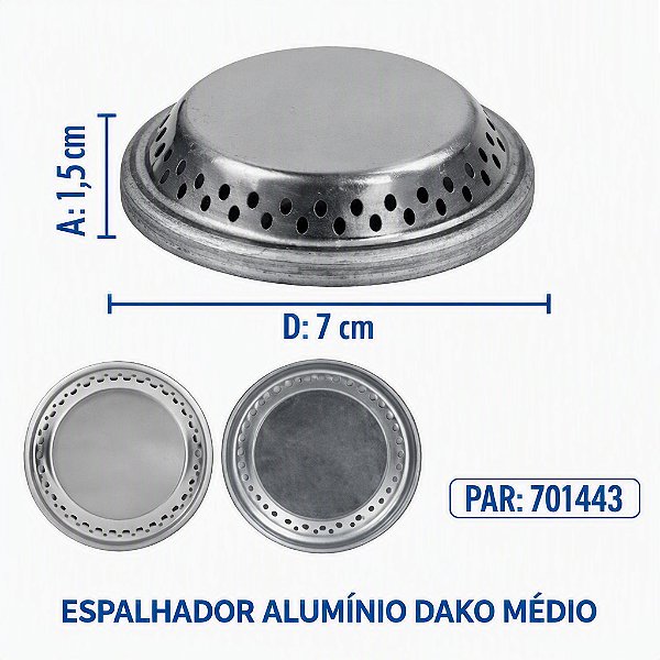 Espalhador Alumínio Dako Familia Medio
