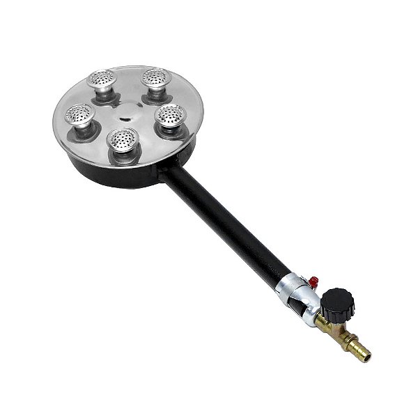 Queimador Inox Para Pasteleiro Médio Com 5 CAULIM