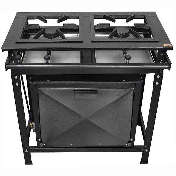 Fogão Industrial Classic 30x30 Perfil 7 2 Bocas Alta Pressão com forno