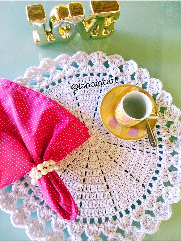 Sousplat de Crochê encanto - Branco