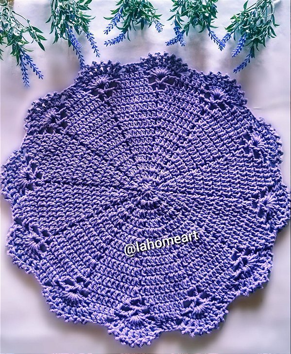 Sousplat de crochê - Lilás - Star.