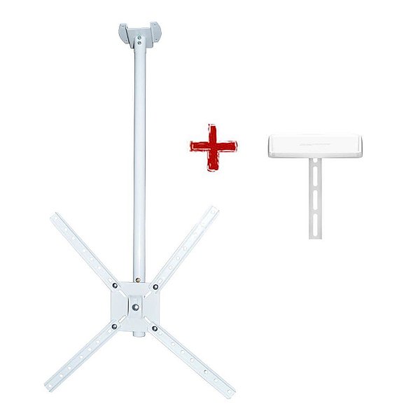 Suporte de teto para TV LCD LED 10 A 55'' Branco