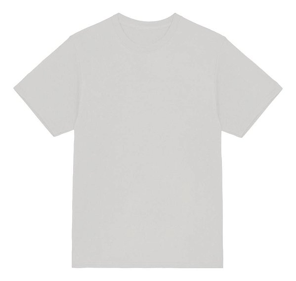 Camiseta básica  UNISSEX  Branco  fio 30.1 penteado reforço na gola - 190 G -  Modelagem Streetwear - Gola canelada 2x1 .