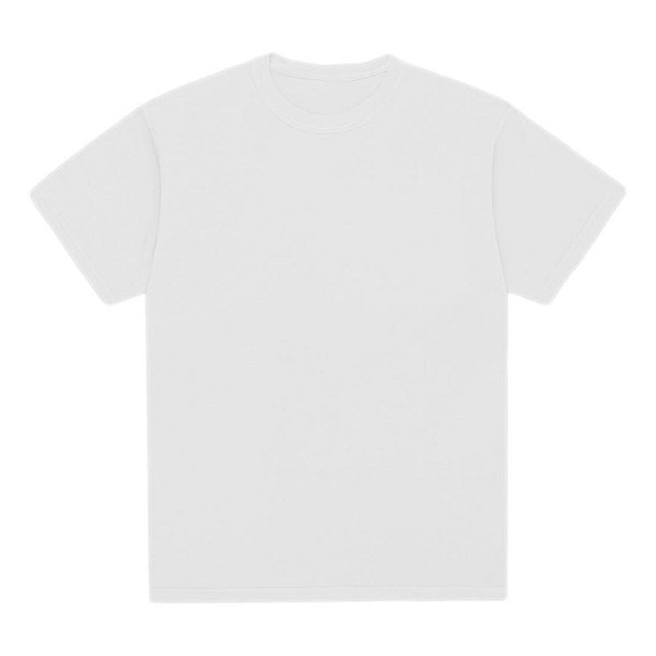 Camiseta básica  UNISSEX  Branco  fio 26.1 penteado reforço na gola - 210 G -  Modelagem Streetwear - Gola canelada 2x1 .