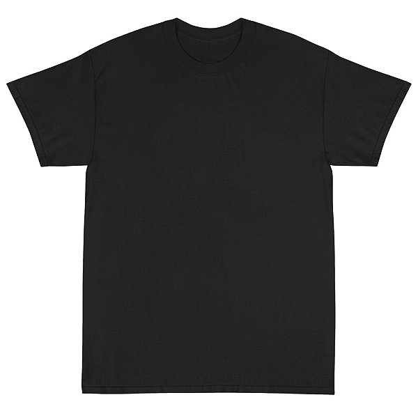 Camiseta básica  UNISSEX Preto fio 30.1 penteado reforço na gola - 170 G -  Modelagem Surfwear - Gola canelada 1x1 .