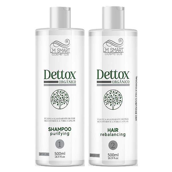 Kit Shampoo + Regulador de PH 500ml - Dettox Orgânico | LM Smart Cosmetics