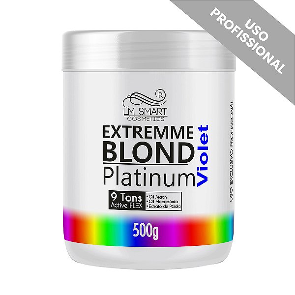 Pó Descolorante 9 Tons 500g - Extremme Blond Platinum Violet | LM Smart Cosmetics