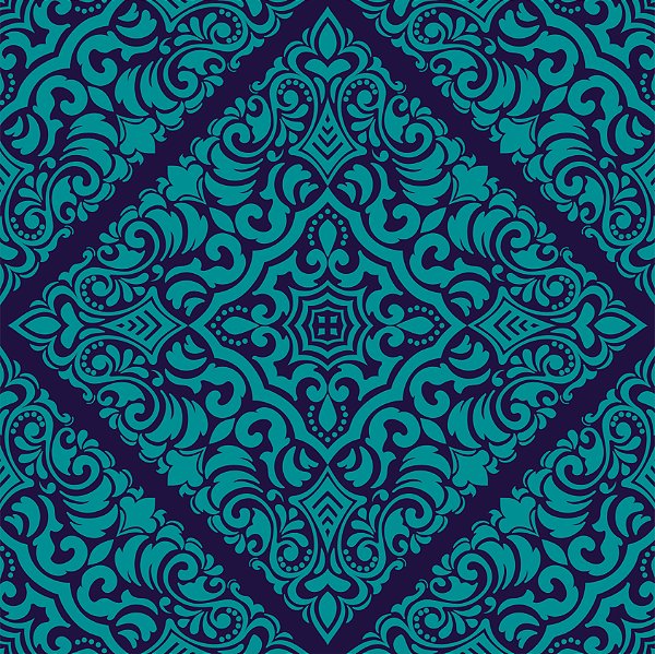 Featured image of post Papel De Parede Arabesco Azul E Dourado