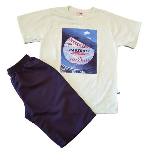 Conjunto Camiseta e Bermuda Baseball