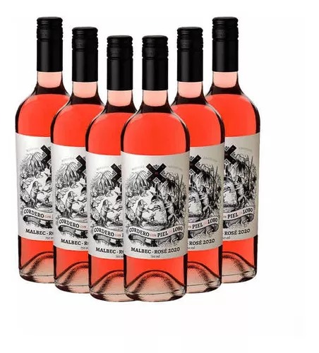 Cordero con piel de lobo Rose Malbec 750 ml caixa com 6 garrafas