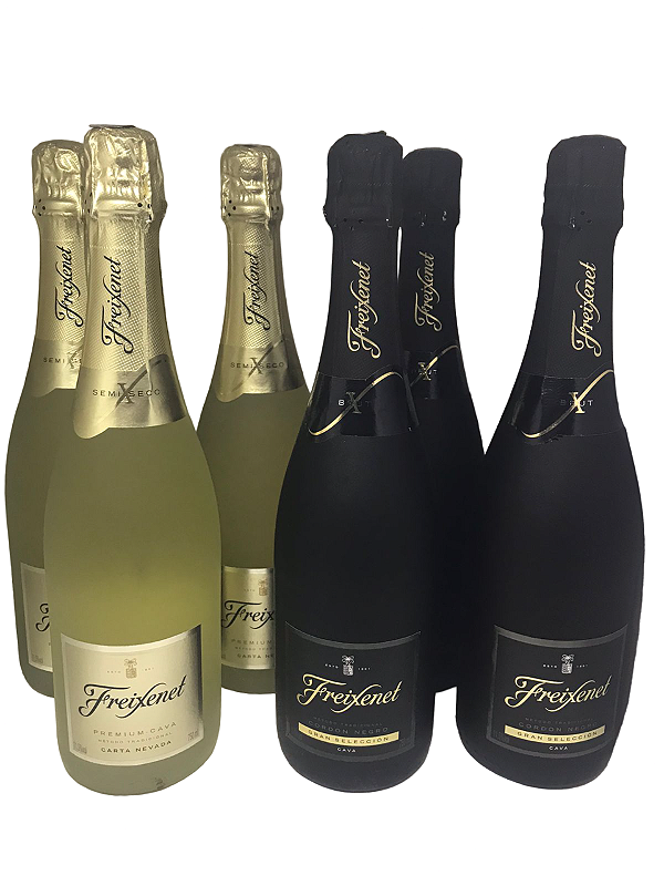 KIT 6 Garrafas Freixenet  3 Carta Nevada  + Cordon Negro