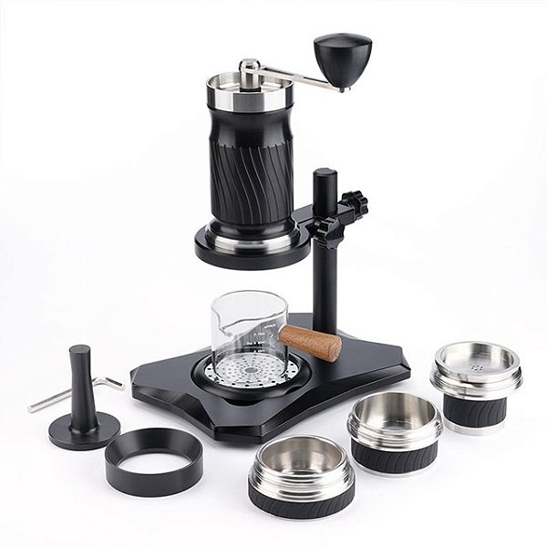 Máquina de Café Expresso Manual Portátil Aço Inoxidável Kit Barista Completo com Maleta de Transporte Youtek