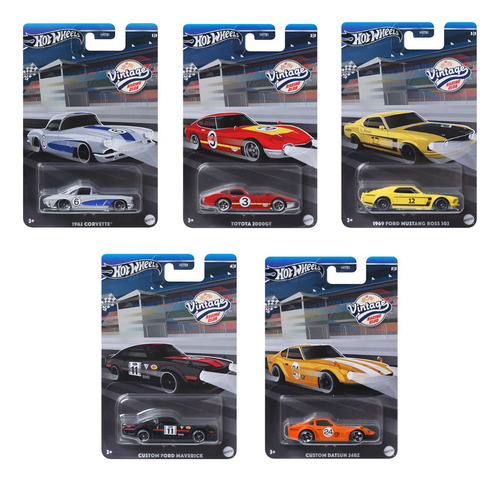 Hot Wheels Temáticos Vintage Racing Club Lt2 Set C/ 05 Hrt81