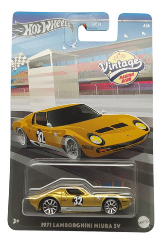 Hot Wheels Temáticos Vintage Racing Lamborghini Miura Hrv03