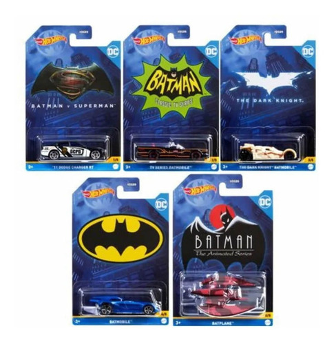 Hot Wheels - Batman - Set C/ 05 - Hdg89 - Mattel