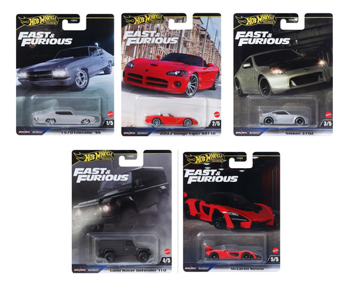 Hot Wheels Premium Velozes E Furiosos Set C/ 05 Mclare Hnw46