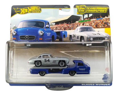 Hot Wheels Team Transport Mercedes 300 Sl & Mercedes Blaues