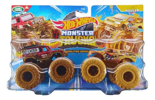 Hot Wheels Monster Trucks C/ 02 Land Rover Vs Town Hauler