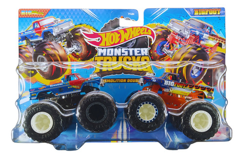 Hot Wheels Monster Trucks C/ 02 Bigbite Vs Bigfoot