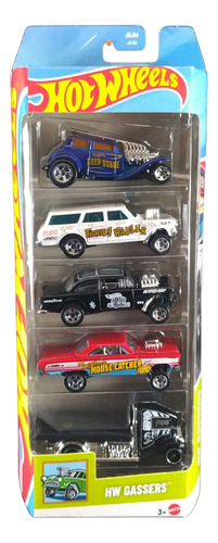 Hot Wheels Pacote C/ 05 Carrinhos Hw Gassers Jbj84