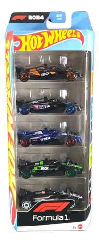Hot Wheels Pacote C/ 05 Carrinhos Formula 1 Jbj78