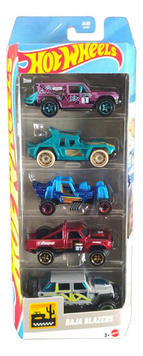 Hot Wheels Pacote C/ 05 Carrinhos Baja Blazers Jbj82