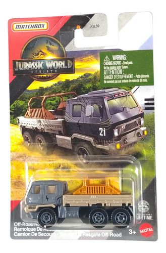 Matchbox Jurassic World Off-road Rescue Rig Jgk99