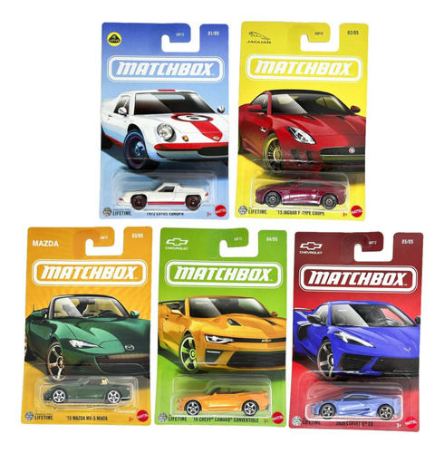 Matchbox Temáticos Lotus Camaro Miata Set C/ 5 Ggf12