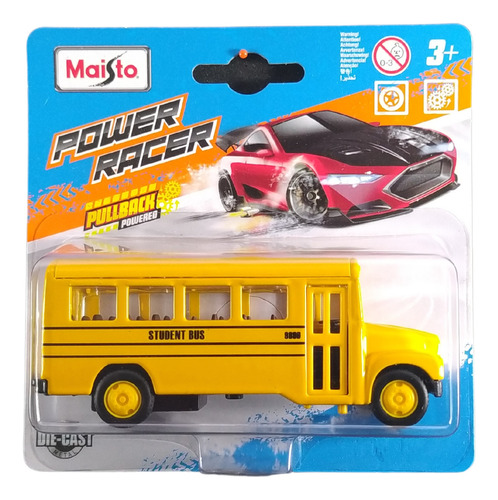 Maisto Power Racer 1:43 School Bus Amarelo