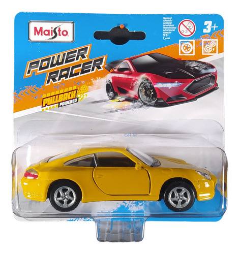 Maisto Power Racer 1:43 Porsche 911 Carrera 4s Amarelo