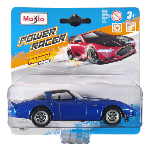 Maisto Power Racer 1:43 1978 Chevrolet Corvette Azul