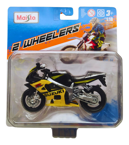 Maisto 2 Wheelers Moto 1:18 Suzuki Gsx R600 Amarelo