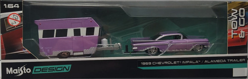 Maisto Design Tow And Go 1:64 Impala & Alameda Trailer