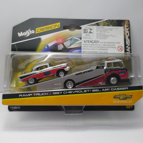 Maisto Design Elite Transport 1:64 Ramptruck & Belair Gasser