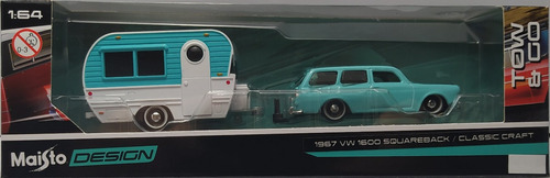 Maisto Design Tow And Go 1:64 Vw Squareback & Classic Craft