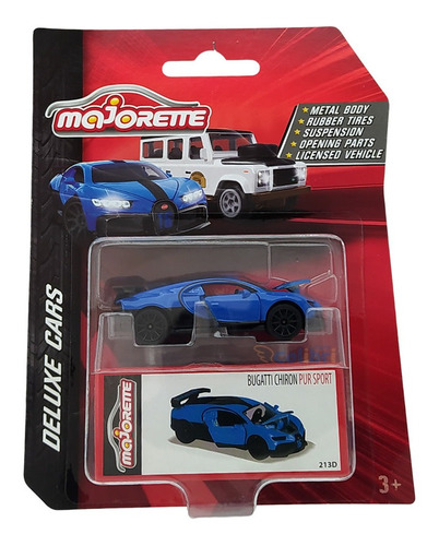 Majorette Deluxe Cars Bugatti Chiron Pur Sport Azul