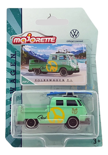 Majorette The Originals Volkswagen T1 Pickup Kombi Verde