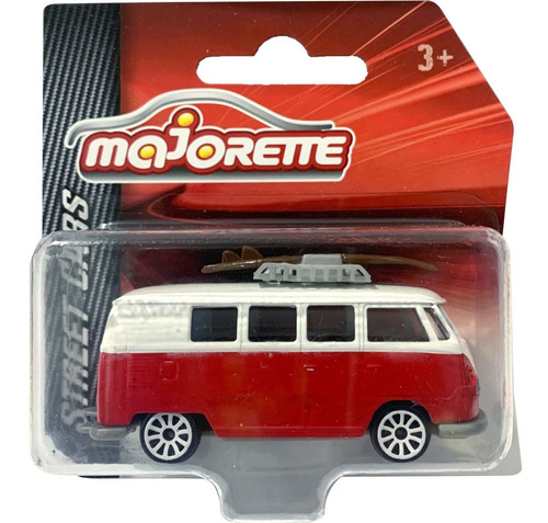 Majorette Volkswagen T1 Kombi Vermelho E Branco C/ Prancha