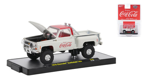 Miniatura M2 Machines 1:64 1976 Chevrolet Scottsdale 4x4coca