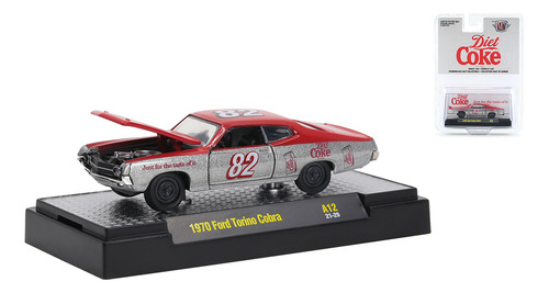 Miniatura M2 Machines 1:64 1970 Ford Torino Cobra Diet Coke