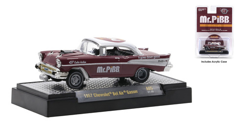 Miniatura M2 Machines 1:64 1957 Chevrolet Bel Air Gasser