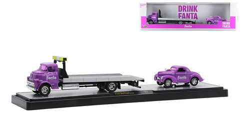 M2 Machines 1:64 Dodge Coe Truck & Willys Coupe Gasser Fanta