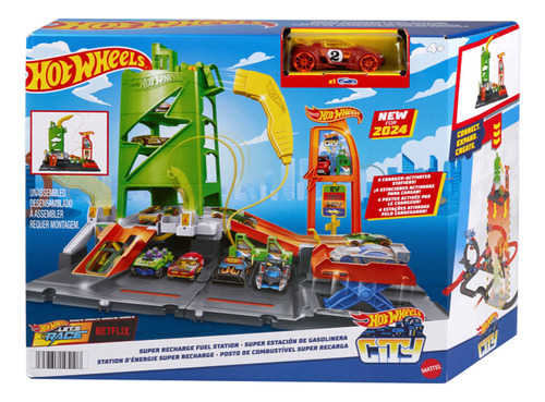 Pista Hot Wheels City Posto De Combustível Super Recarga