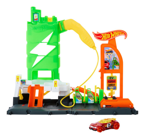 Pista Hot Wheels City Posto De Combustível Super Recarga