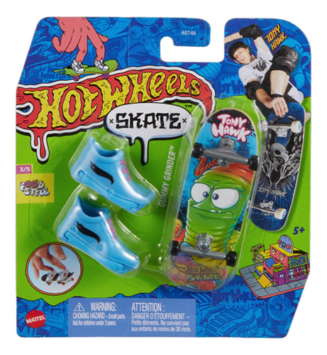 Hot Wheels Skate De Dedo Com Tenis Gummy Grinder Hvj83