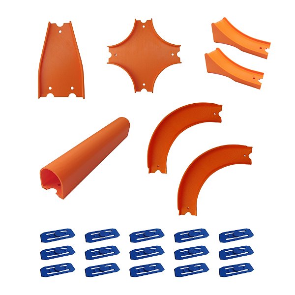 Kit 1 de seções para pistas de Carrinhos escala Hot Wheels